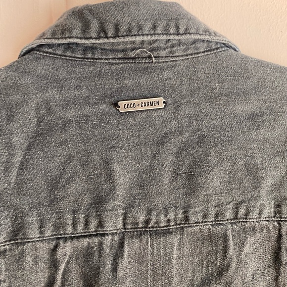 Coco + Carmen Charcoal Denim Tunic sz S/M - Picture 2 of 6